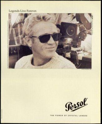McQueen featured in Persol Sunglasses Ad