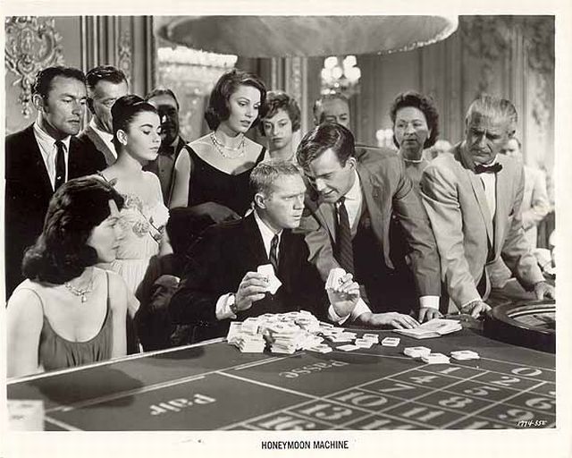 Steve McQueen, Bill Hutton, Paula Prentiss and Brigid Bazlen.