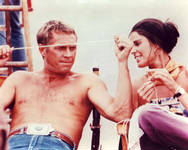 Steve McQueen and Ali MacGraw 
on the set of 'The Getaway'