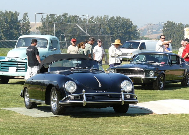 Steve's '58 Porsche Speedster 1600 Super, his GMC Pickup Truck and a 'Bullitt' Mustang replica
