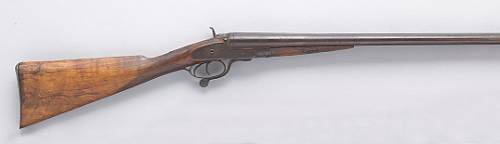 An English underlever double barrel hammer gun