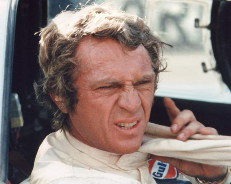 Steve McQueen on the set of 'Le Mans'