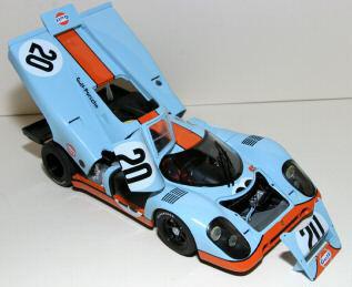 AUTOart Porsche 917 Gulf model - All compartments opened