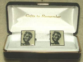 cufflinks featuring image of steve mcqueen