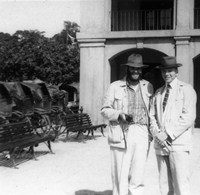 John dressed up as a civilian extra