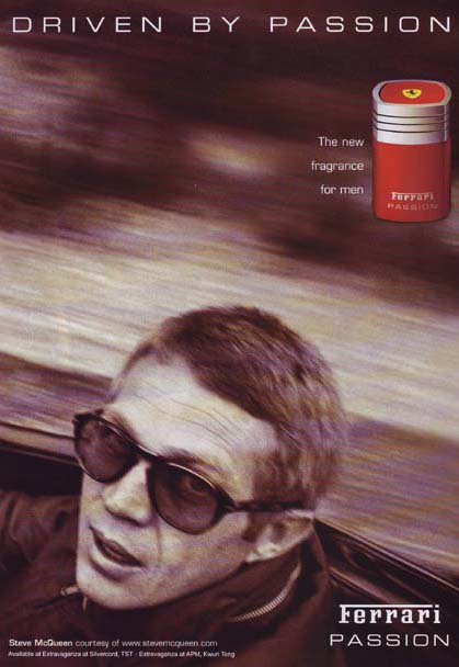 McQueen featured in a Cologne Ad