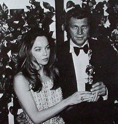 Steve holding Golden Globe Award