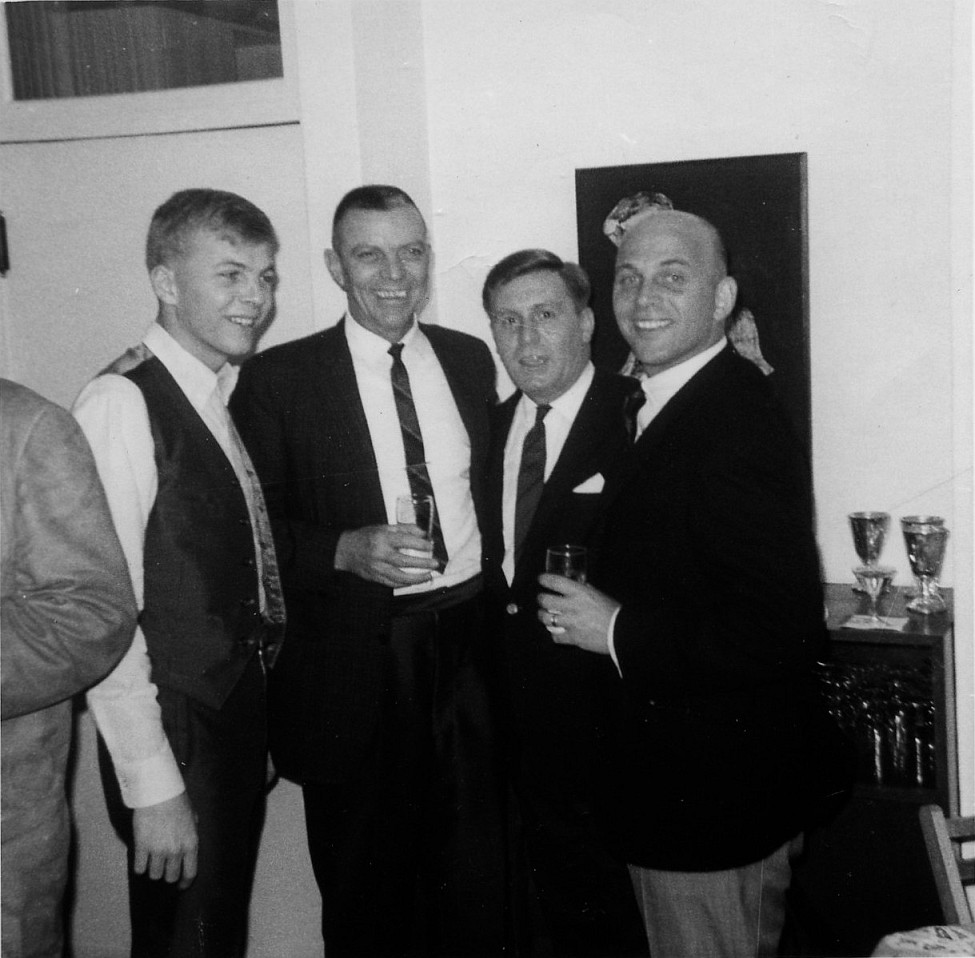 John & his father with cast members Joe Di Reda and Gavin MacLeod