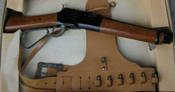 toy rifle, holster and bullits