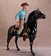 figurine of josh randall and horse