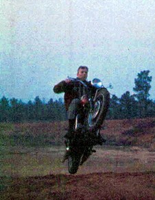 John riding Triumph