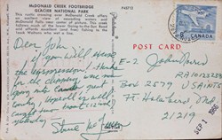 Postcard from Canada - back