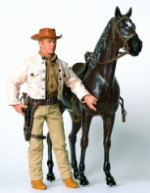figurine of josh randall and horse