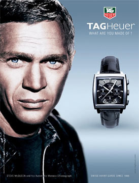 McQueen featured in a Tag Heuer Ad