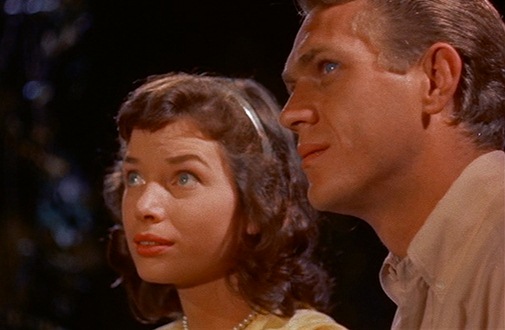 McQueen with co-star Aneta Corseaut in 'The Blob'