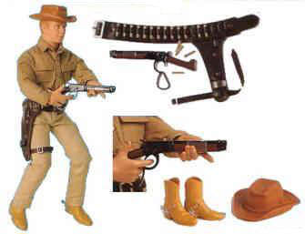 Randall Figurine & 
Gunbelt, Rifle, Boots and Hat.