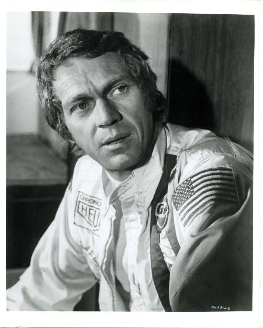 Steve McQueen in racing gear
