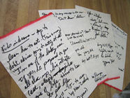 Rick's original notes, taken during the interview.