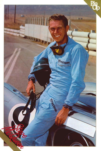 Steve leans against race car
Helmet in arm