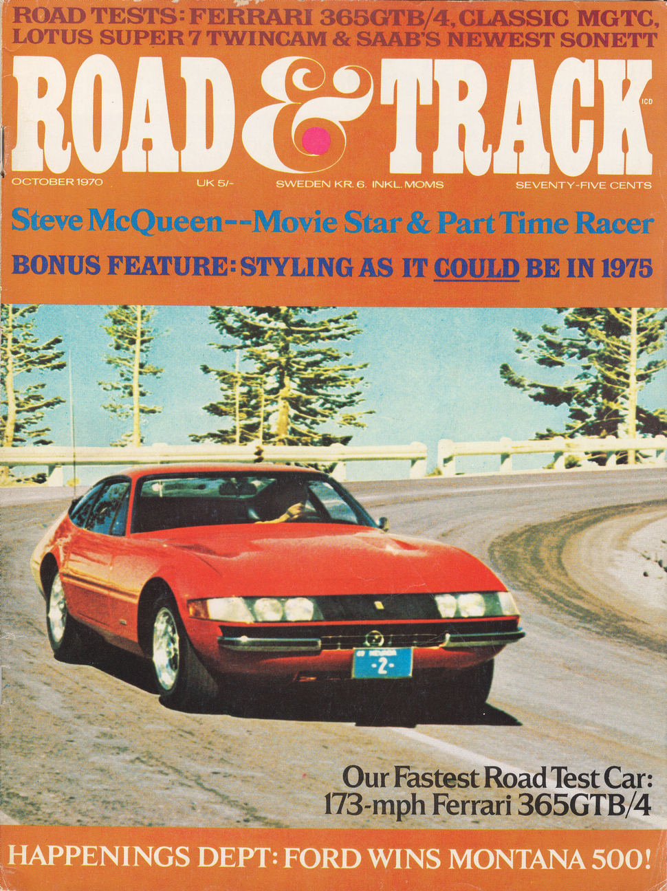 October 1970 'Road & Track' - Cover