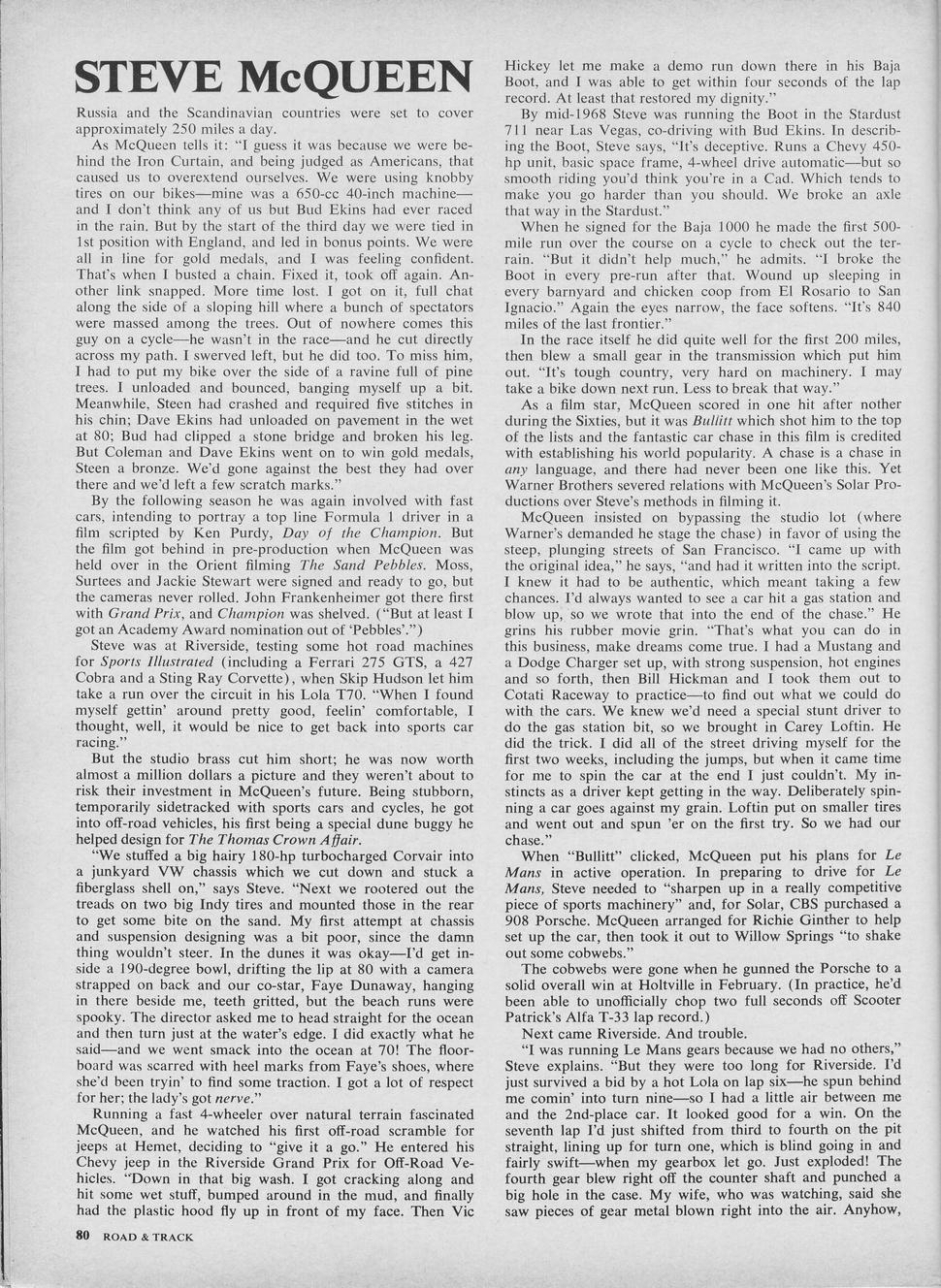 October 1970 'Road & Track' - Page 4