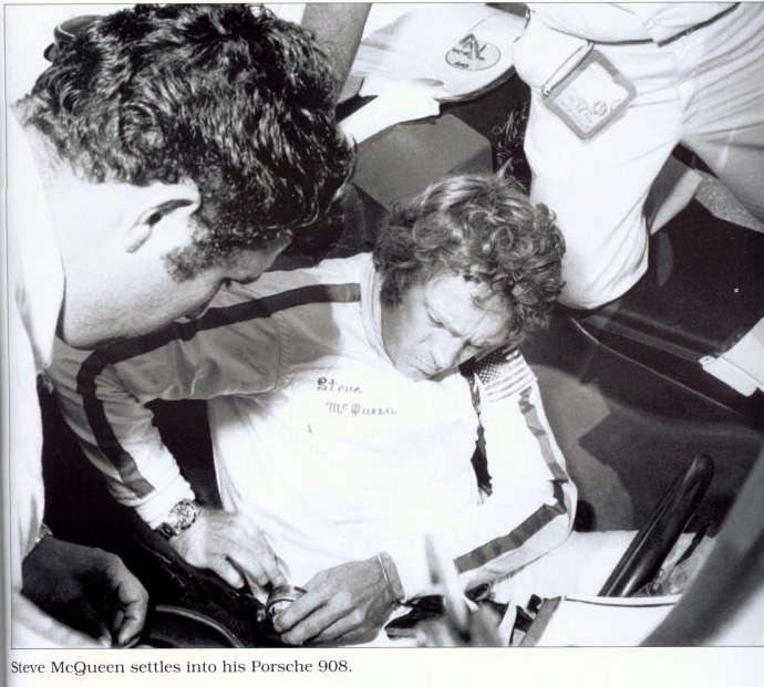 Steve settles into his Porsche 908