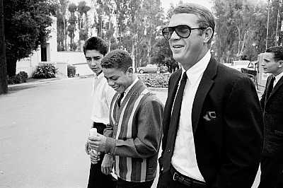 Steve McQueen outside the Junior Boys Republic Reform School in Chino. Copyright: Getty Images.