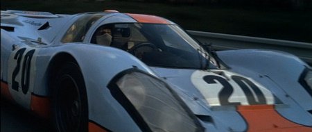 Steve driving the Porsche 'at speed'