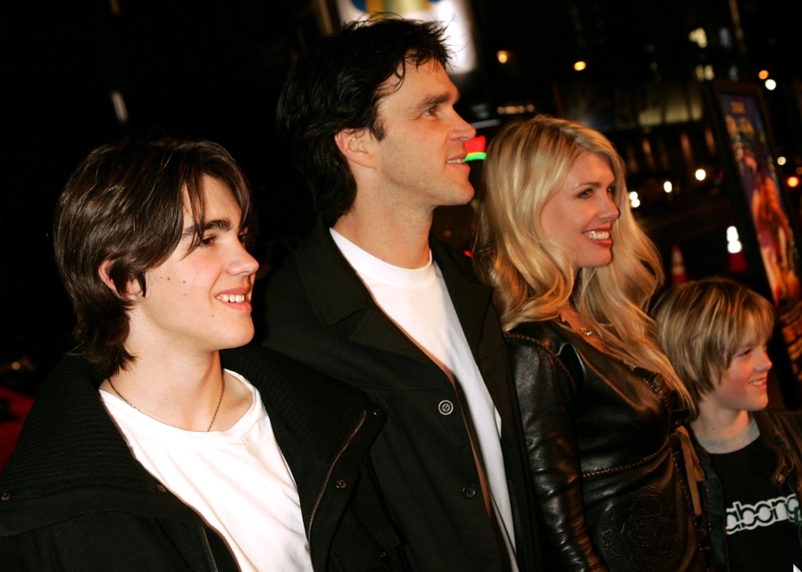 Steven with mom, brother and step dad