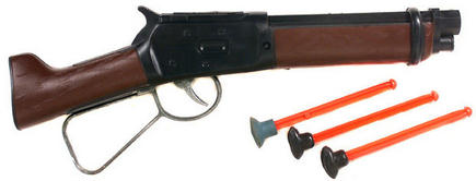 toy rifle and darts