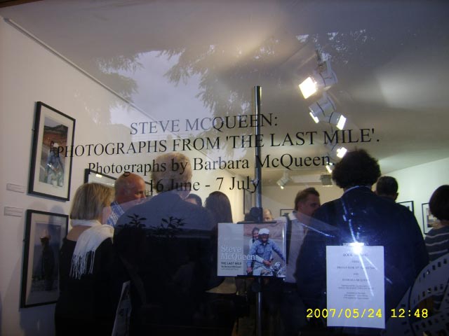 The front of the gallery, packed with guests