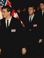 Steve carries the US flag